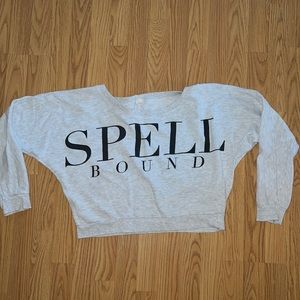 Light gray “spell bound” sweater